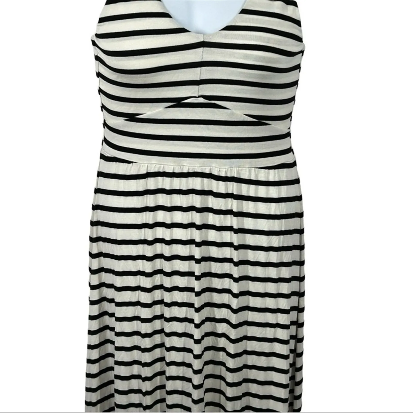 Chelsea & Theodore Black White Striped Maxi Dress Small NWT Summer Sundress - Image 4