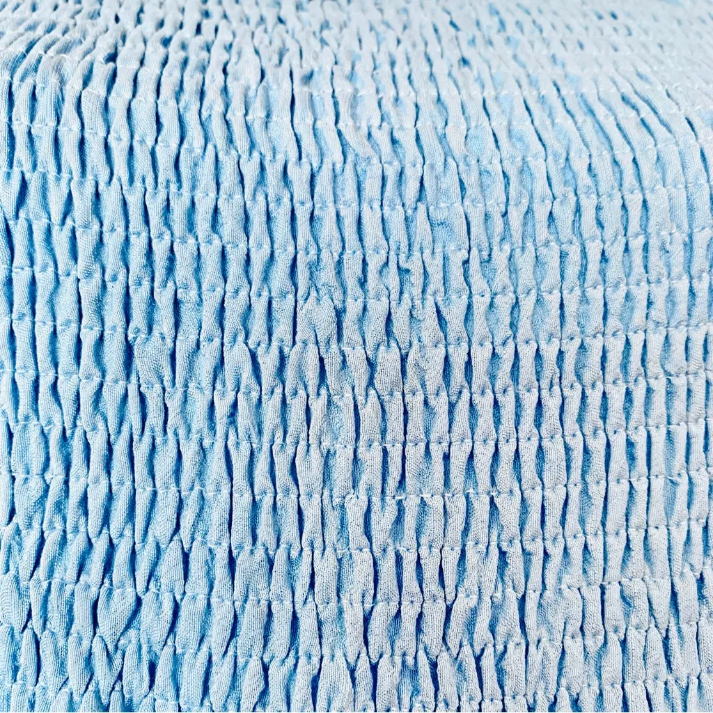 &Merci Light Blue Smocked Puff Sleeve Tiered Dress. - Image 6