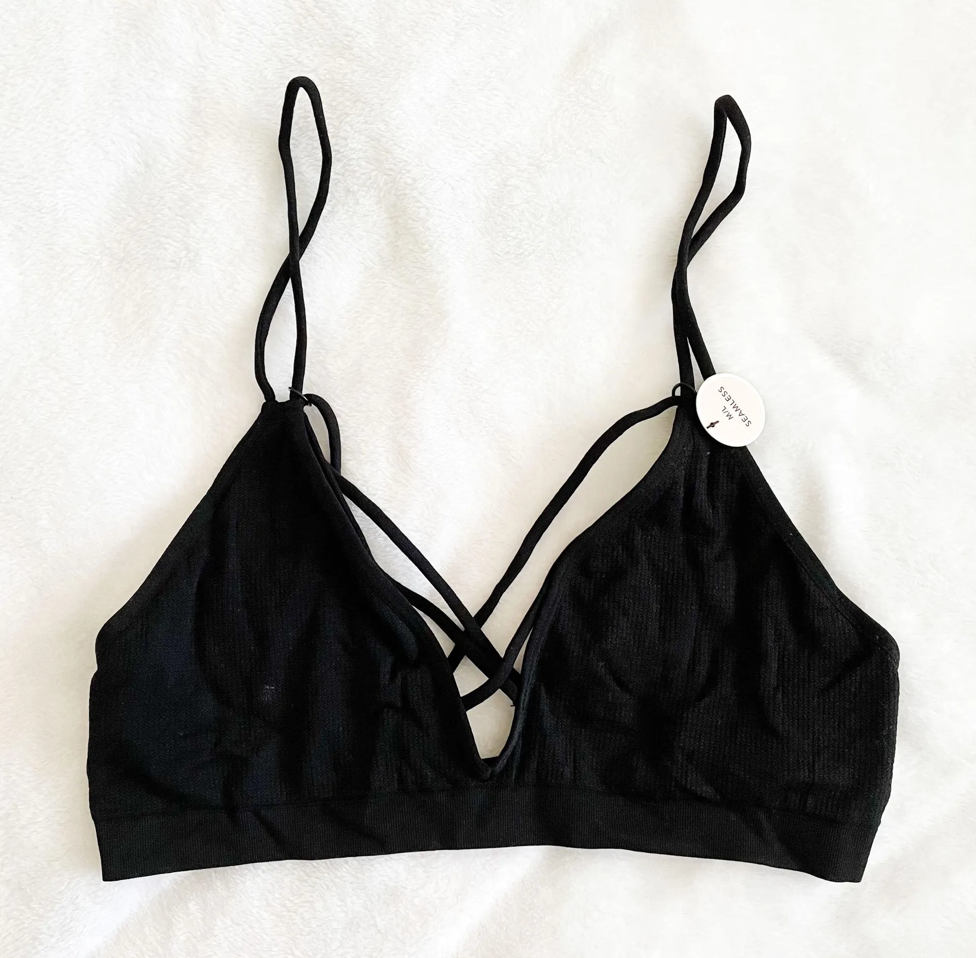 Thin Black Bralette - Image 2