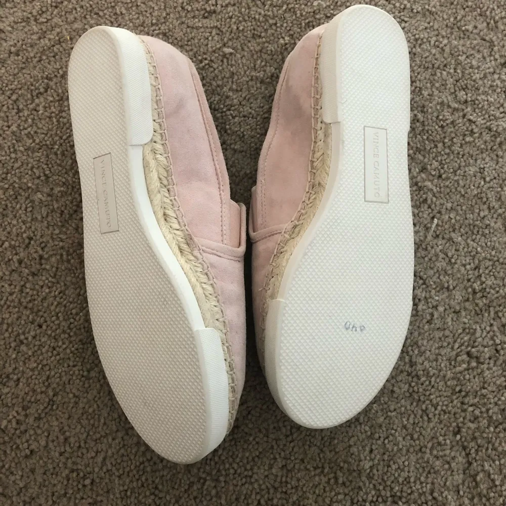 Vince Camuto Tambie Pink Suede Espadrilles Shoe 6.5  Slip On Pastel Boho Chic - Image 4