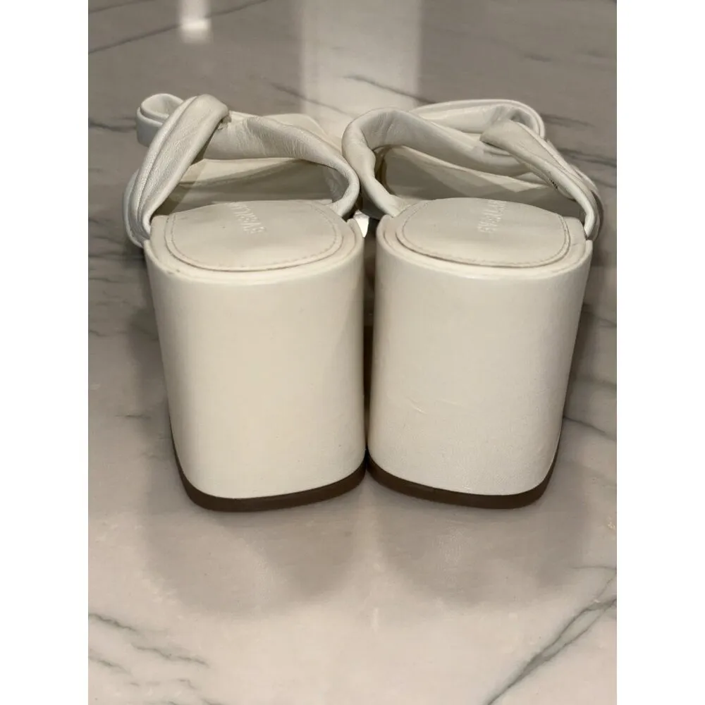 Everlane The Day Twist Heels in Canvas 6 New Womens High Heels Sandals - Image 8