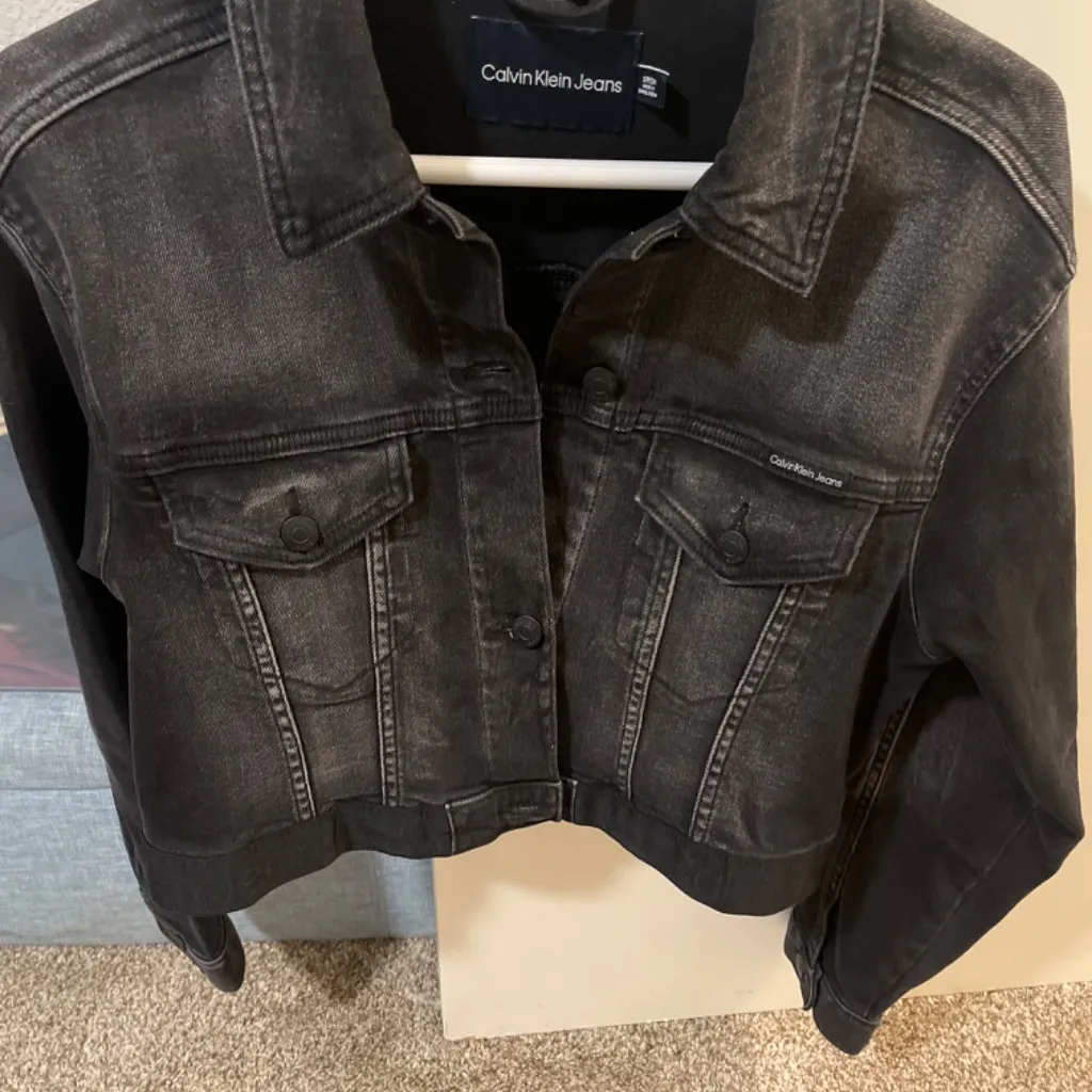 Calvin Klein black denim jacket new without tags size small - Image 3