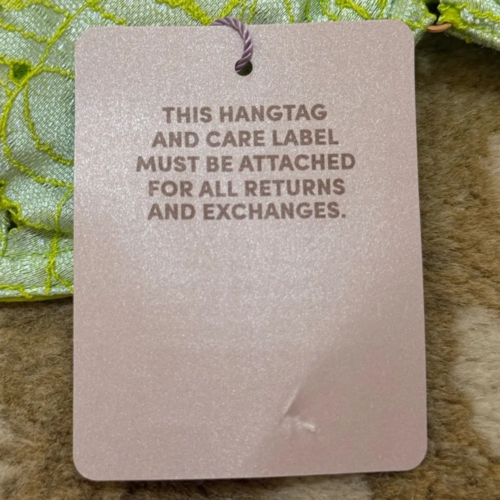 Savage X Fenty NWT Perfect Poppies Unlined Lace Demi Bra women’s size 36B Yellow - Image 11