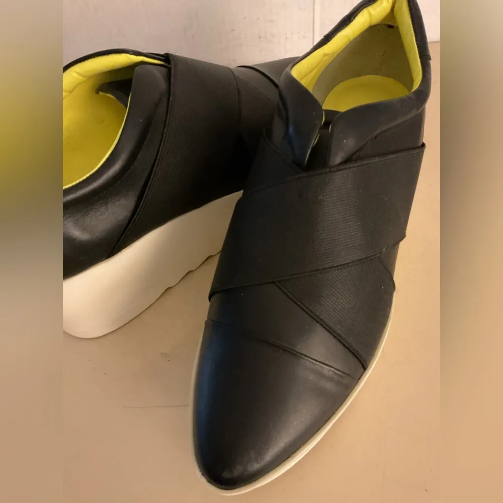 Kendall & Kylie women black leather Slip-On Tasha Wedge Shoes size 9 - Image 6