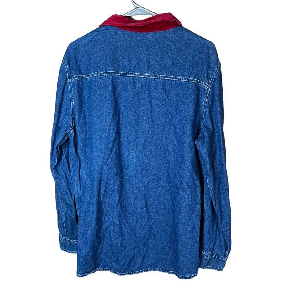 Brooks Vintage Bobbie  Christmas Gingerbread theme jean button down - Image 7