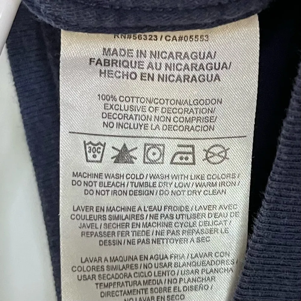 NIKE Women’s Navy Blue Athletic Cut Short Sleeve T-Shirt Large - Image 5