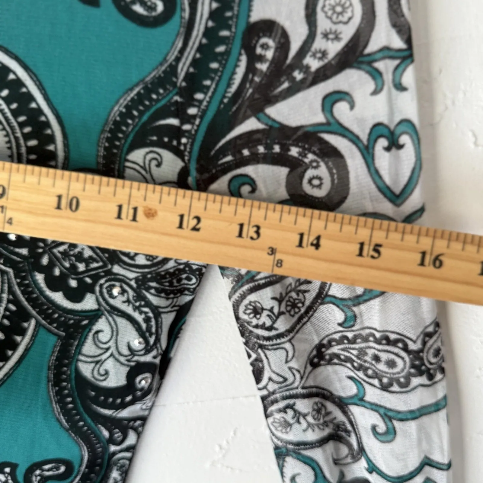 INC‎ International Concepts Shirt Y2k XS Sheer Mesh Long Sleeve Going Out Top Green - Image 7