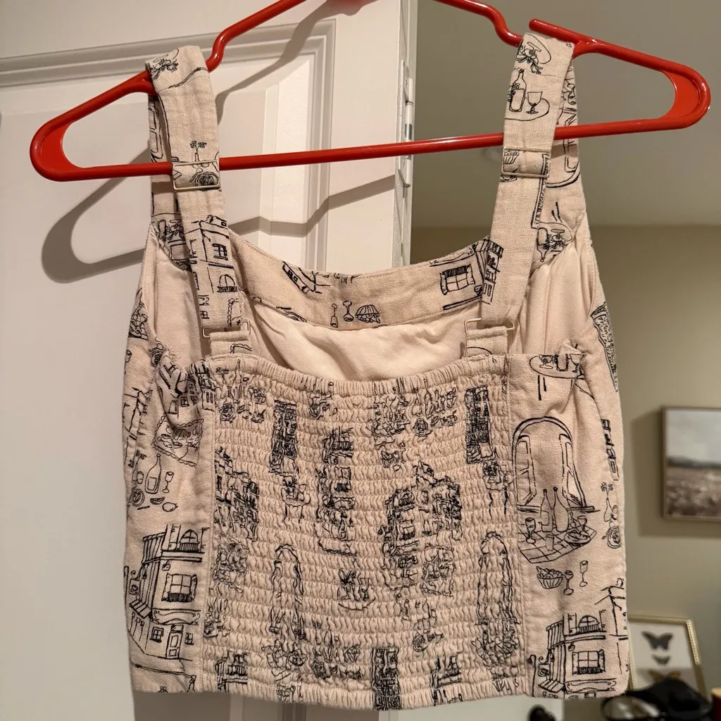 Abercrombie & Fitch Linen Blend Square Neck Top - Image 6