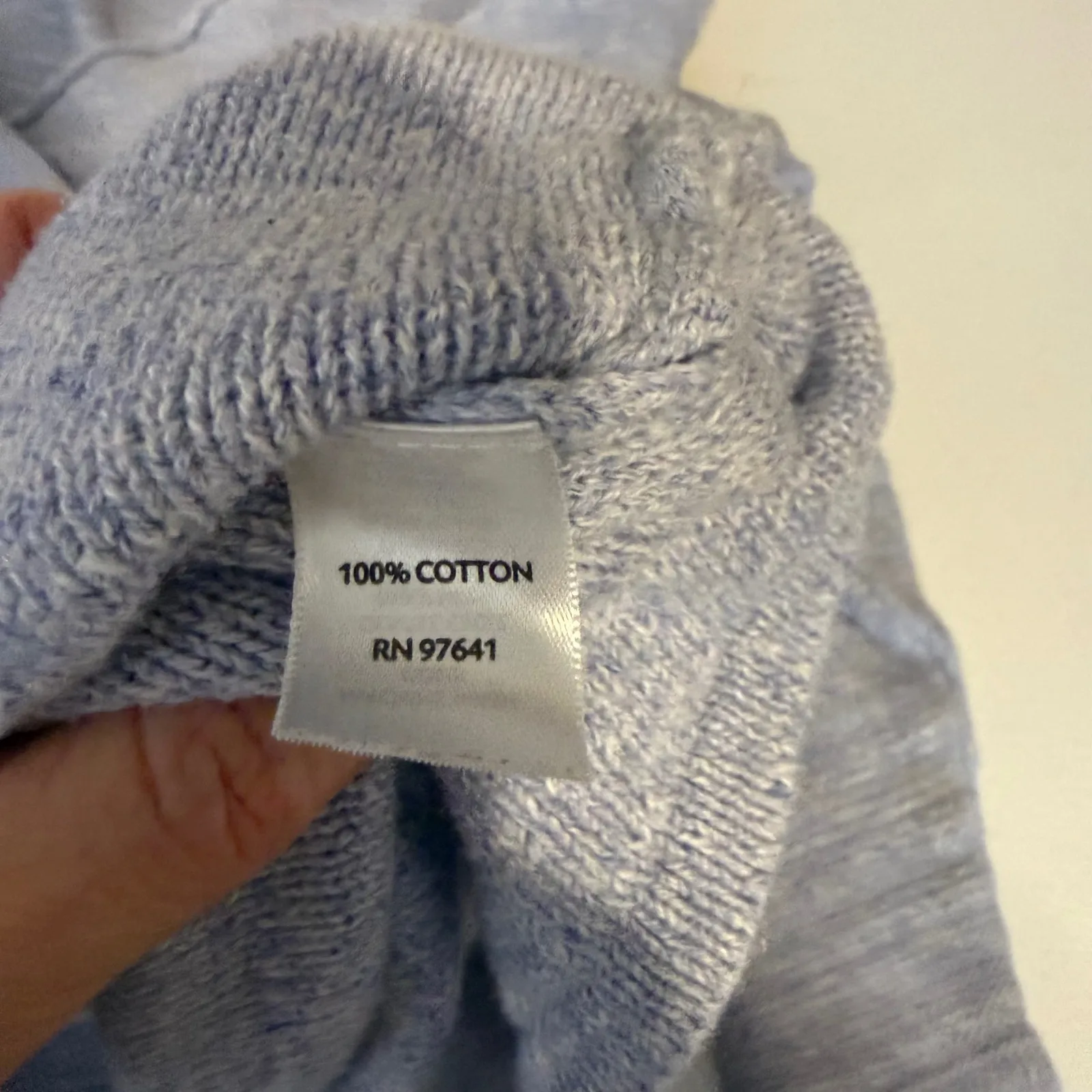 Pure Jill Heathered Blue Knit V Neck Long Sleeve Sweater Top Size XL cotton - Image 6