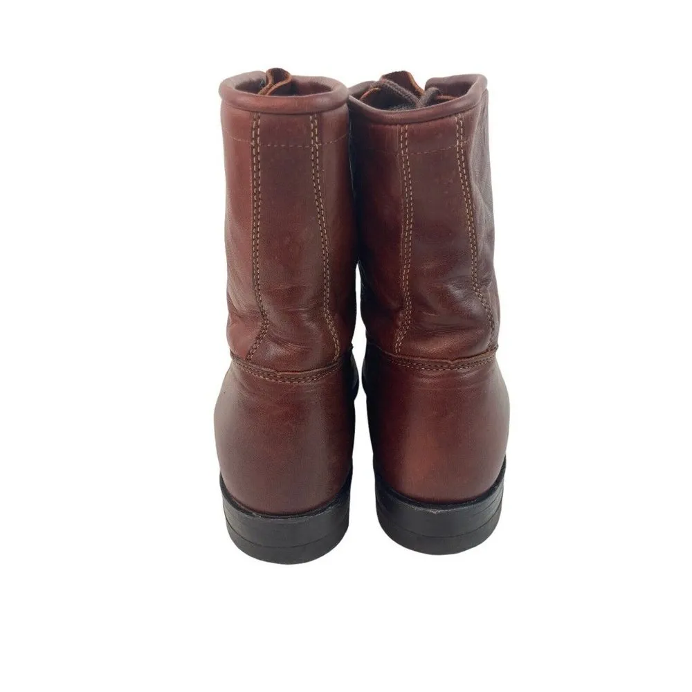 Justin Kiltie Tassle Brown Leather Western Roper Boots Womens Size 6.5 B Lace Up - Image 6