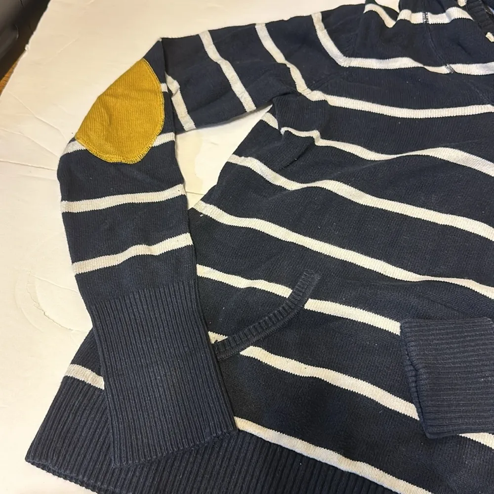 Tommy Hilfiger Striped classic navy and white te hooded sweatshirt kangaroo S - Image 3