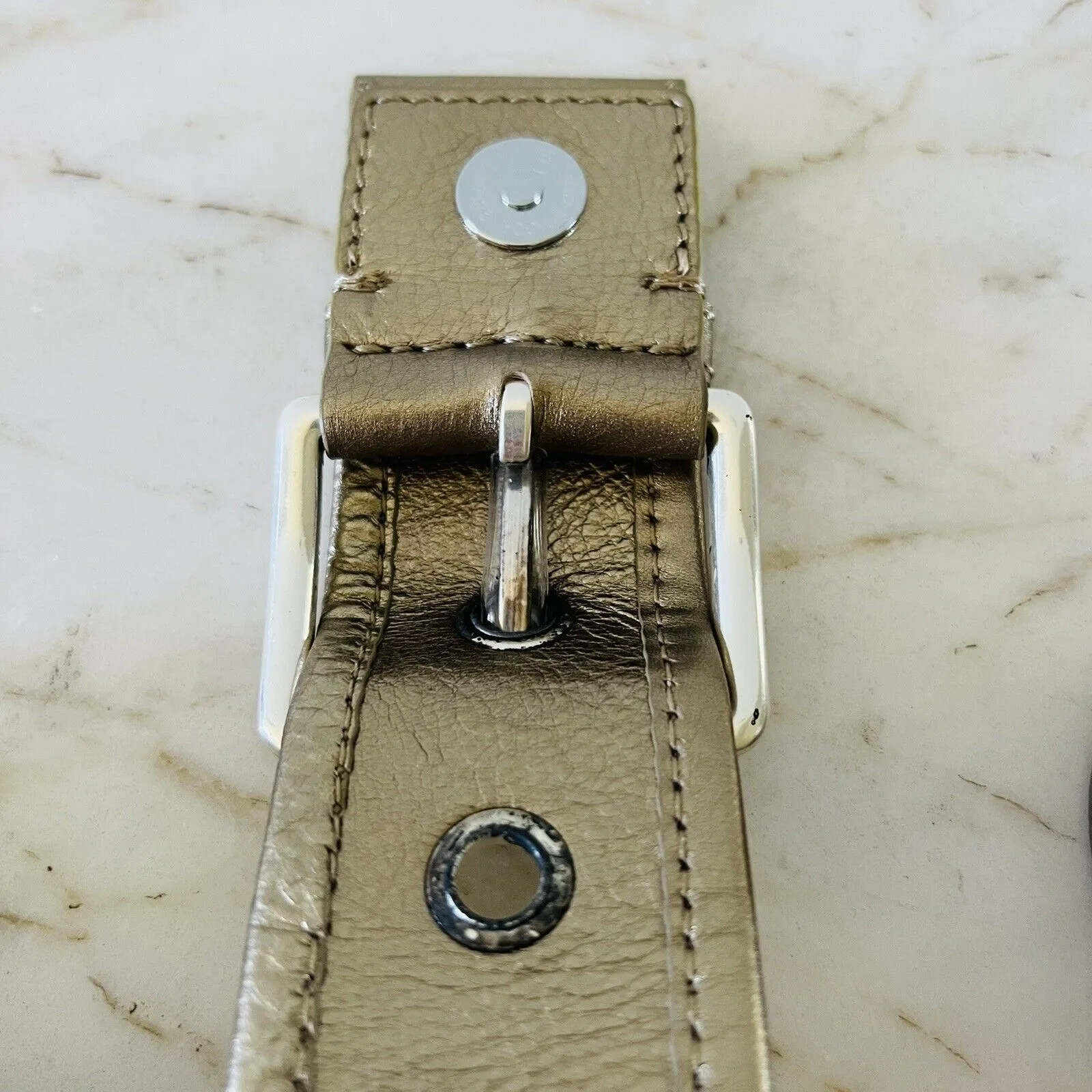 MICHAEL KORS Hutton Solid Bronze Genuine Leather Hobo Bag - Image 9