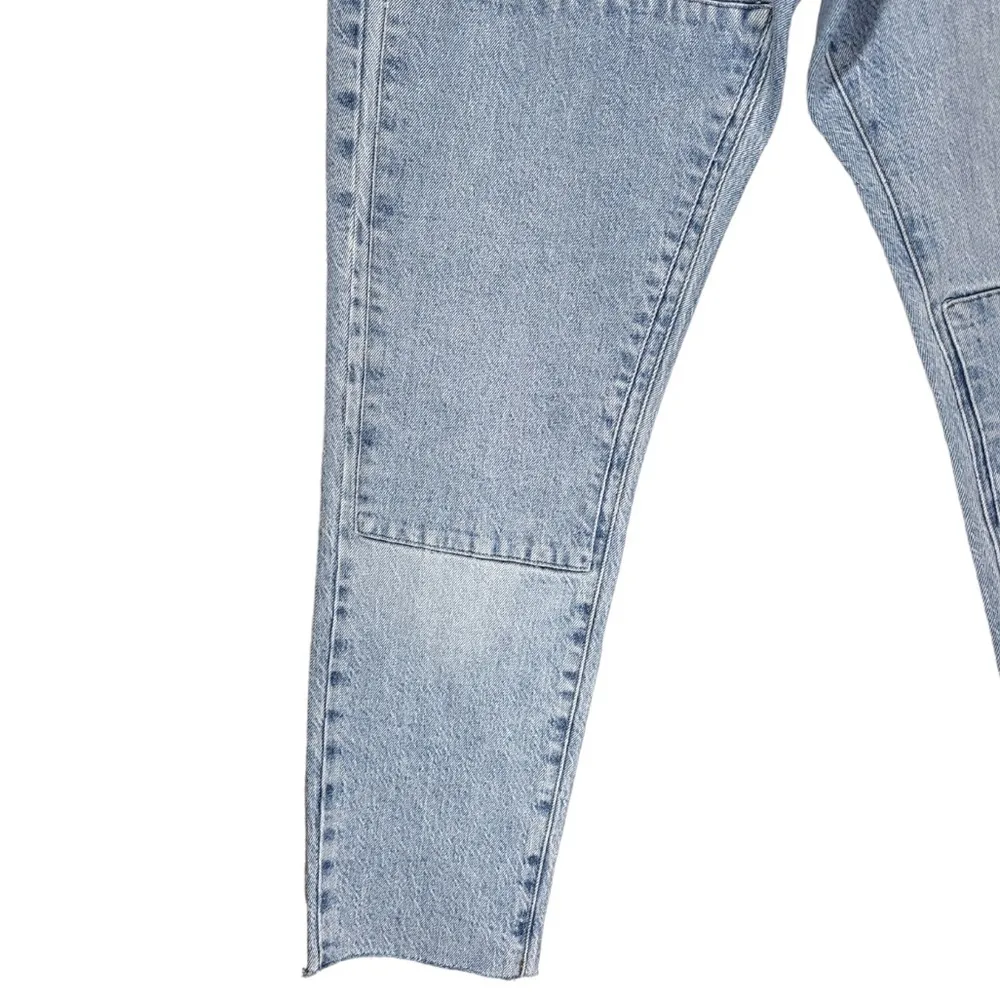 NWT Frame Le Garcon Hideaway Raw Hem Patched Distressed Jeans in Light Wash - Image 10