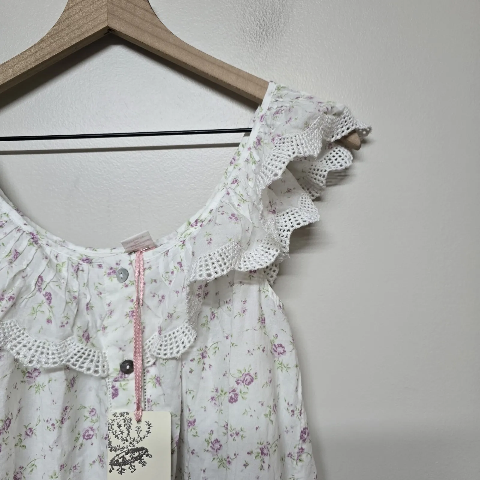 Rachel Ashwell Shabby‎ Chic Ruffle Nightgown Womens Sz M Cottagecore Prairie - Image 2