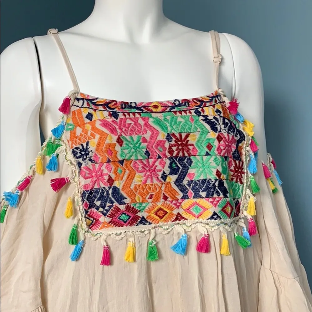 Velzera cream tassel off the shoulder tunic 3xl - Image 3