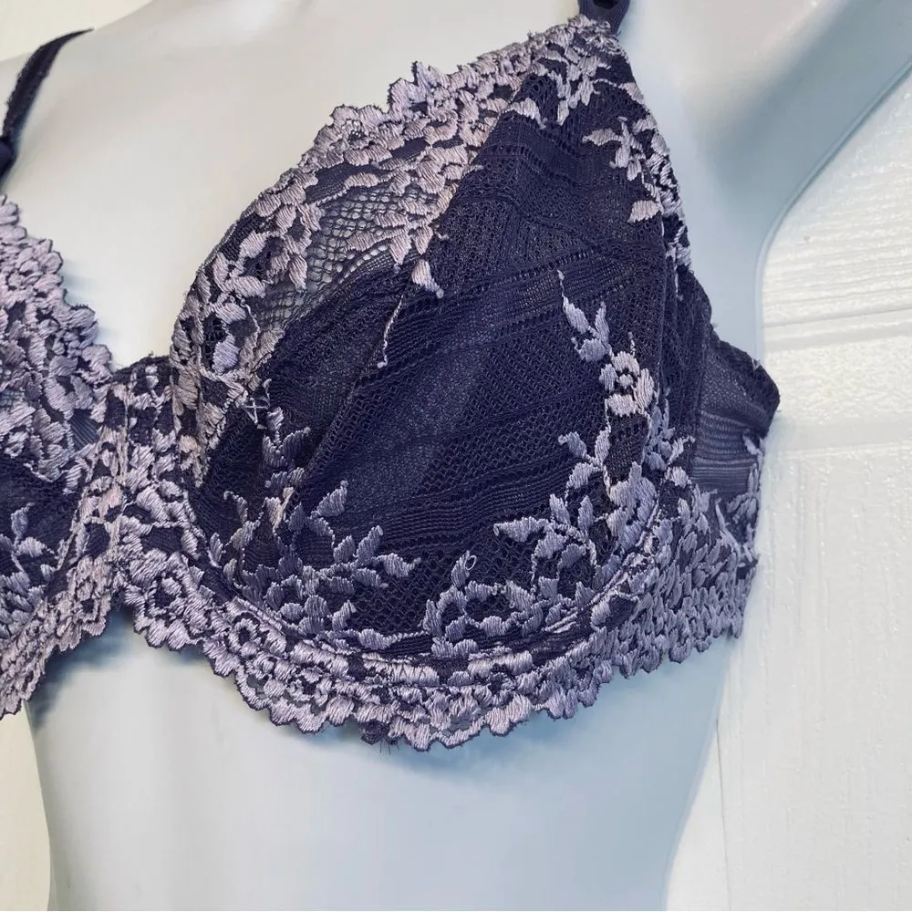Wacoal 65191 Embrace Lace Bra Women’s Size 34D Unlined Underwire Purple - Image 4