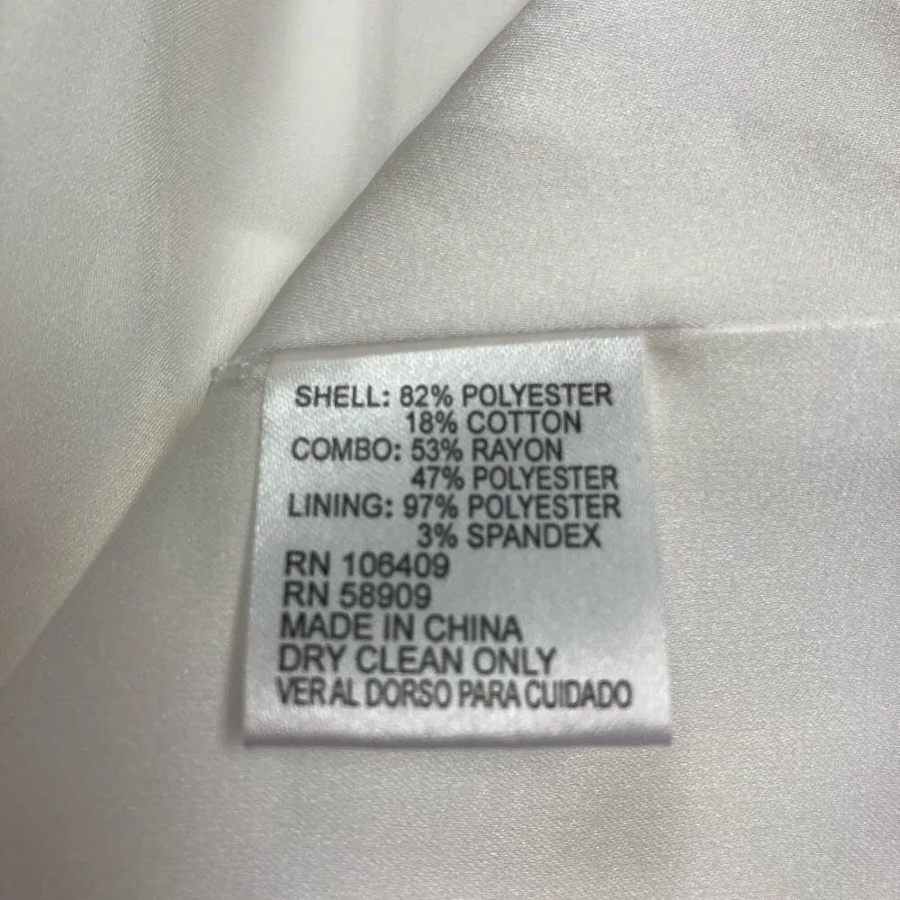 GIANNI BINI, Ivory‎ & Tan dress, Sz 0, Party, 1/2 exposed zipper in front - Image 6