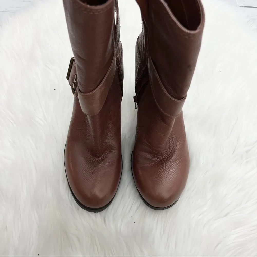 Nine West Tan Leather Heeled Boots - Image 11