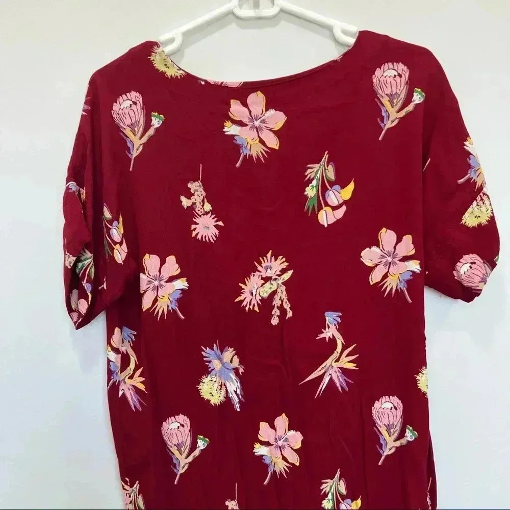 Madewell Red Birds‎ Of Paradise Dress S - Image 7