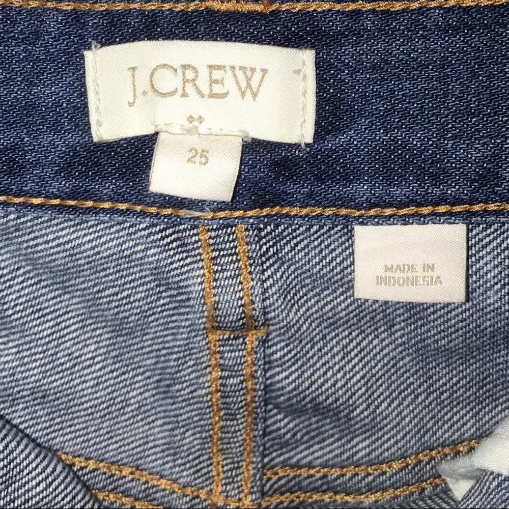 J. Crew Medium Blue Denim Wash Cuffed Jean Shorts - Image 9