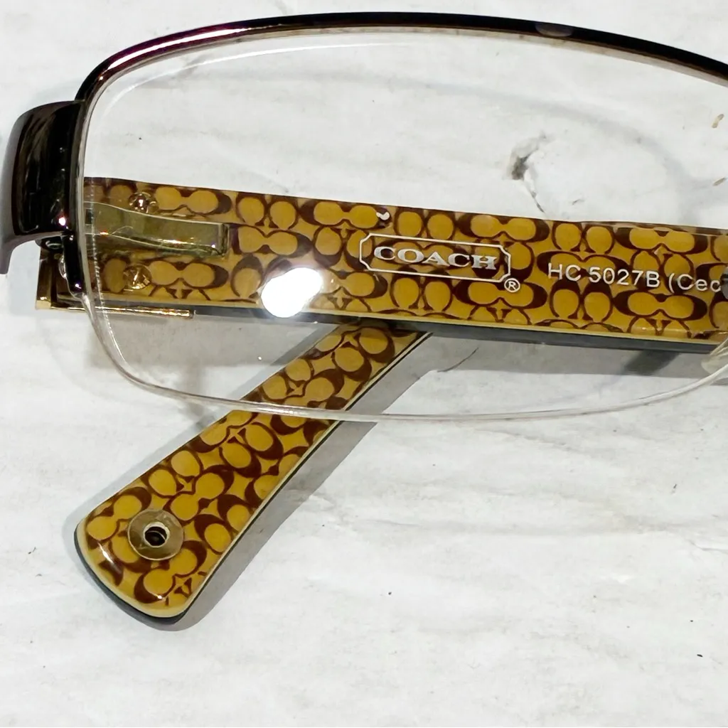 Coach Eyeglasses Frames HC 5027B 9094 Cecily Brown Tortoise Gold Prescription - Image 2