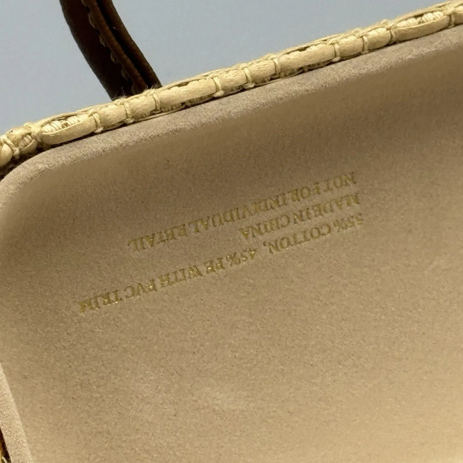 Tan Woven Sunglass Eye Glass Carrying Case with Handles Cottage Core Retro Chic Size 0 - Image 7