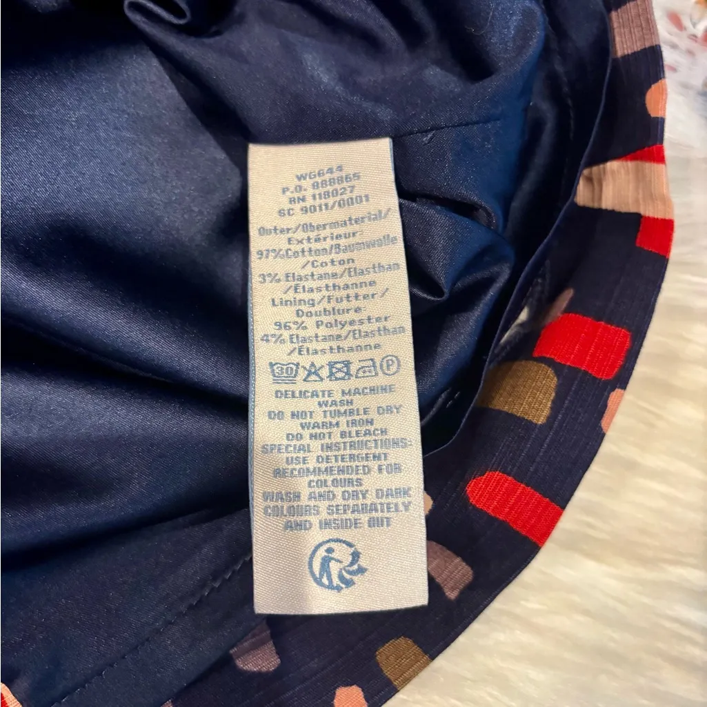 Boden Confetti Navy Colorful Multicolor Pencil Skirt | US 8L Blue Size undefined - Image 9