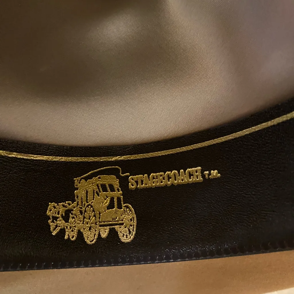 Vintage Resistol Stagecoach Tan Western Cowgirl Hat 7 3/5 in Feather Bull Rider - Image 13