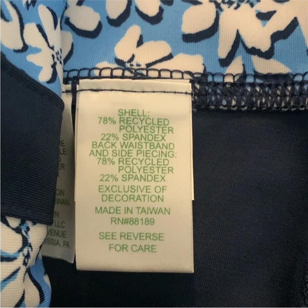 NWT Lilly Pulitzer Carpe Vita Flare Leggings Size XS Women's Navy Blue - Image 4