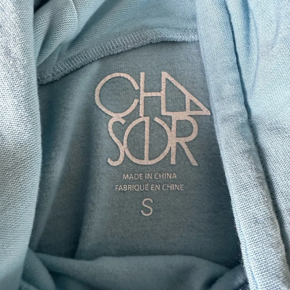 Light Blue Striped Hoodie Size Small - Image 4