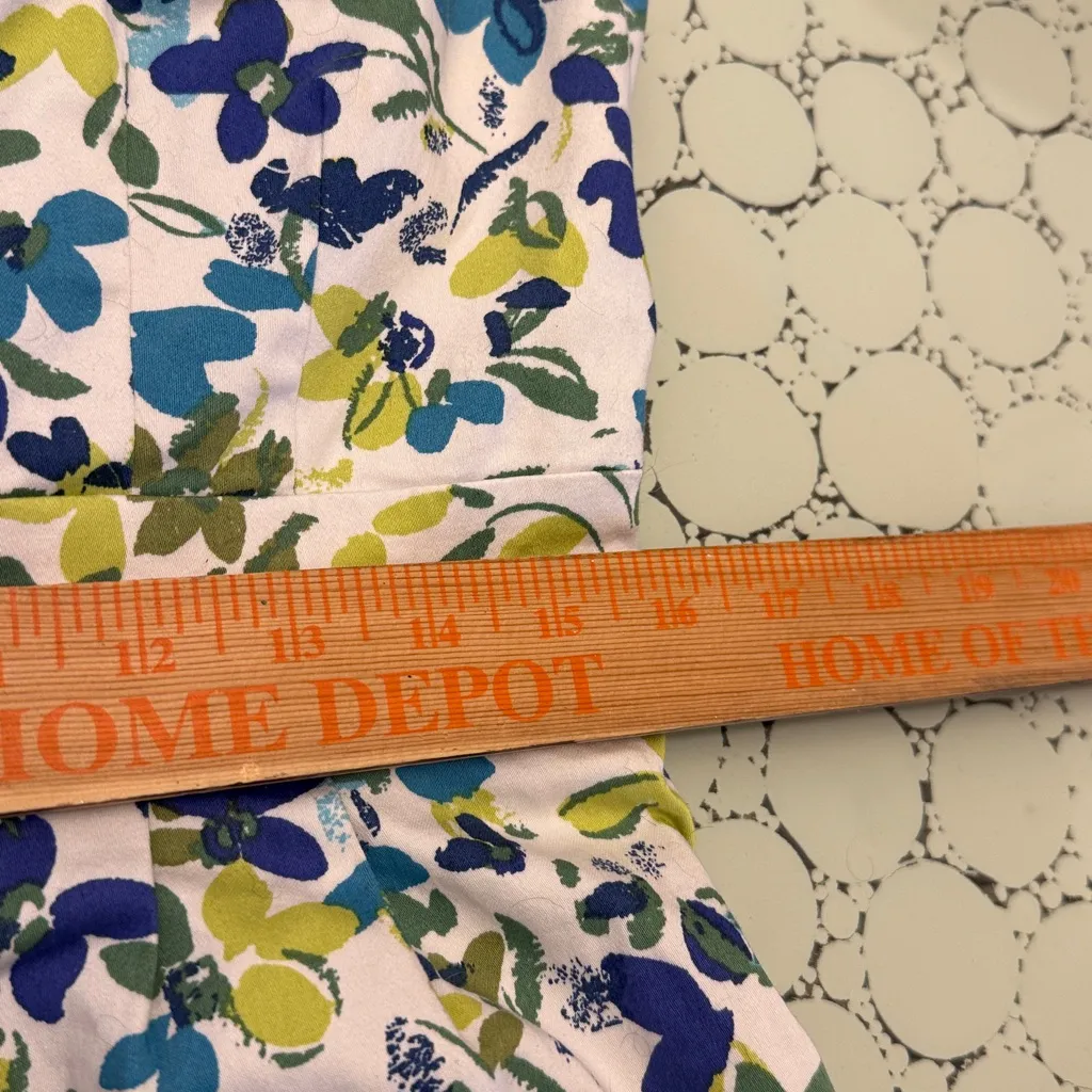 London Times Floral Sleeveless Floral Side Zip 100% cotton size 10 - Image 6