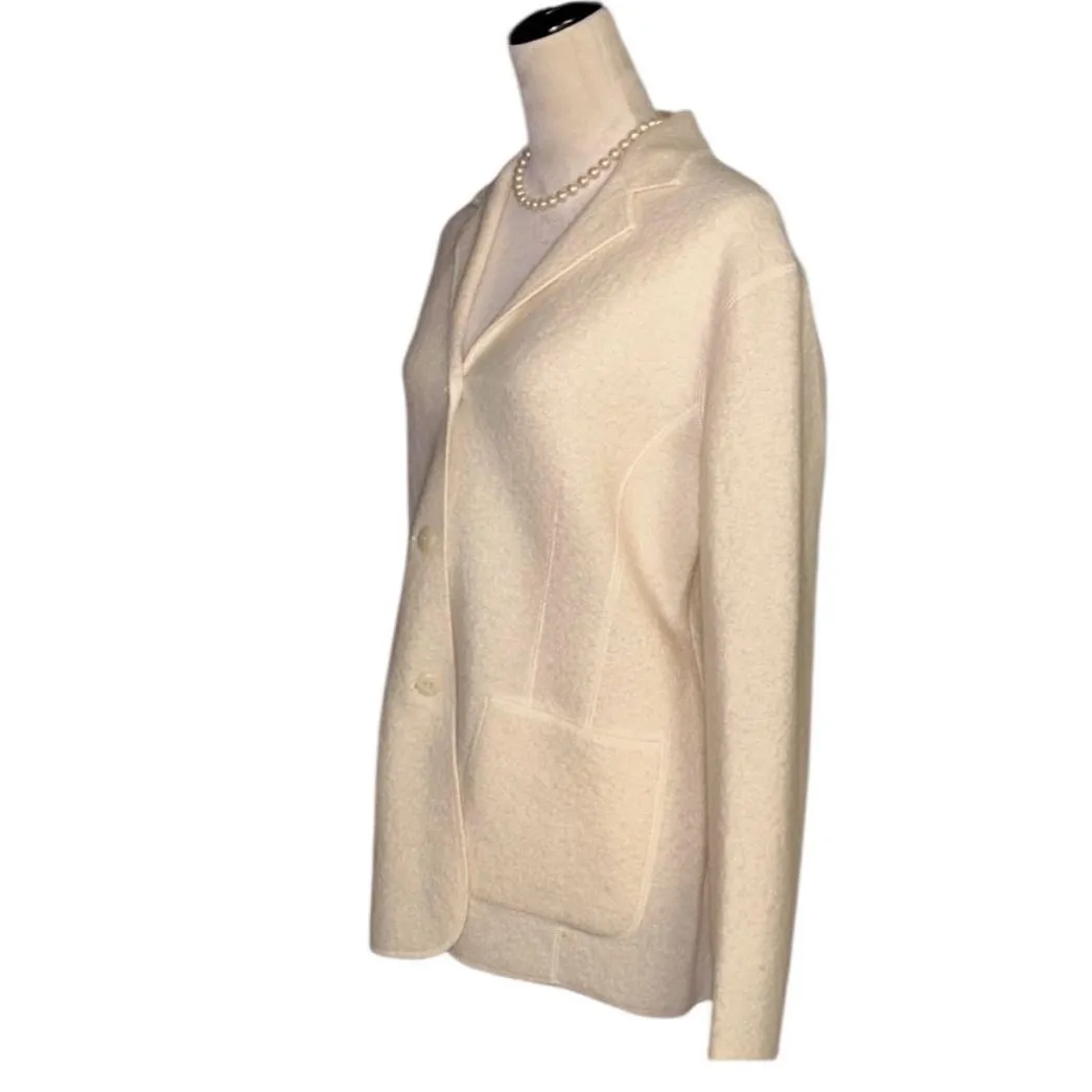 ✨Jones New York EssentialsWool Cream Beige Country Sz LP Blazer Jacket✨ - Image 3