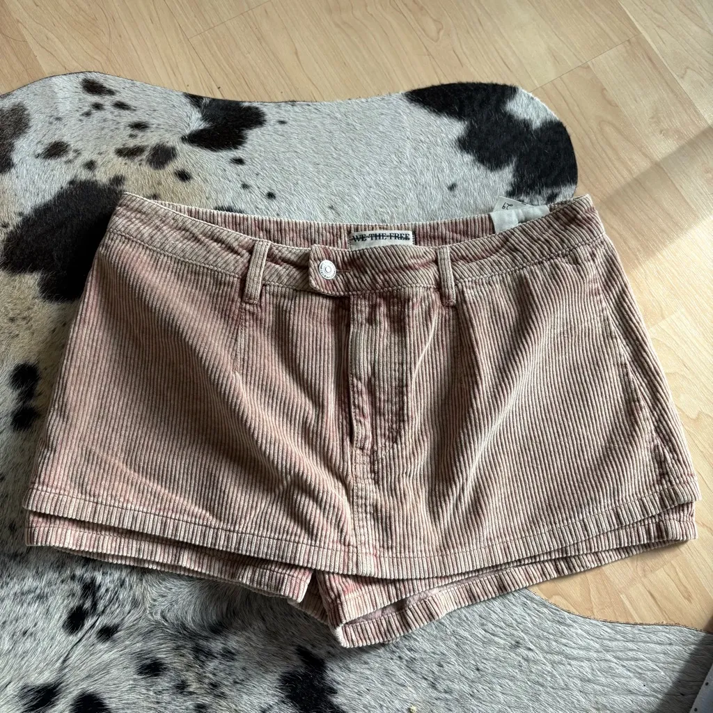 FREE PEOPLE WE THE FREE Galivanting Cord Skort in Chocolate Truffle Size 29‎ - Image 3