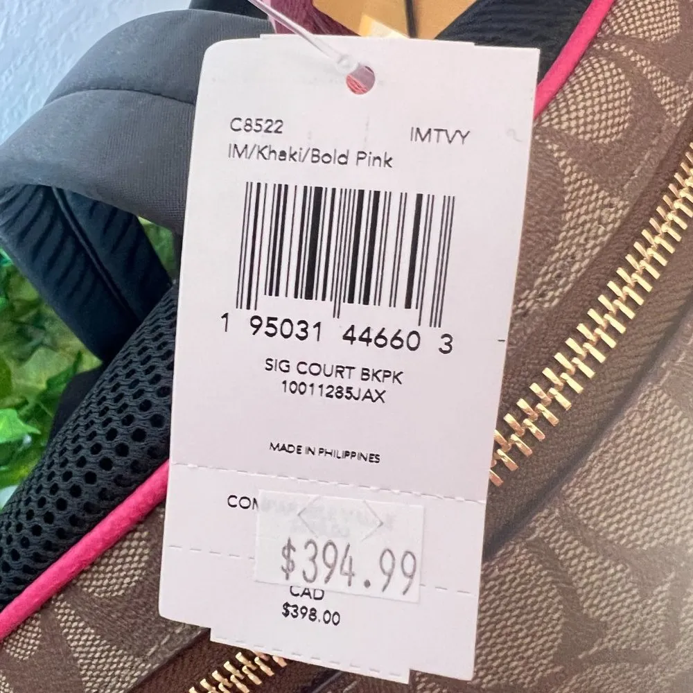 Coach Court Backpack In Signature Canvas c8522 - Image 5