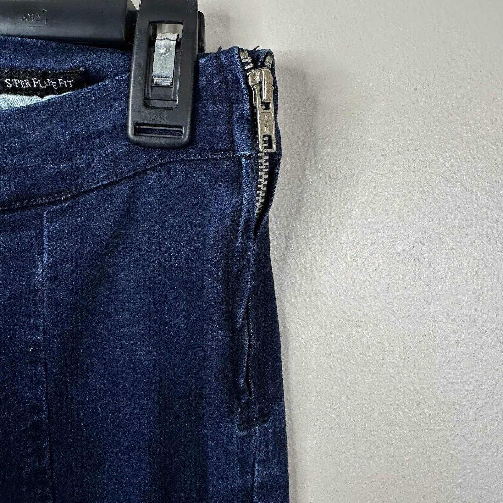 Judy Blue Jeans Womens 7/28 Super Flare Fit Dark Wash Blue Stretch JB8464 - Image 13