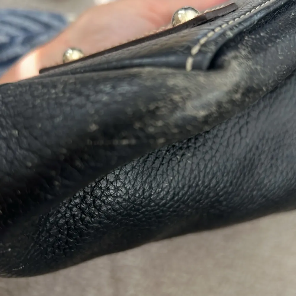 Dooney & Bourke Black and Brown Leather Shoulder Bag - Image 10