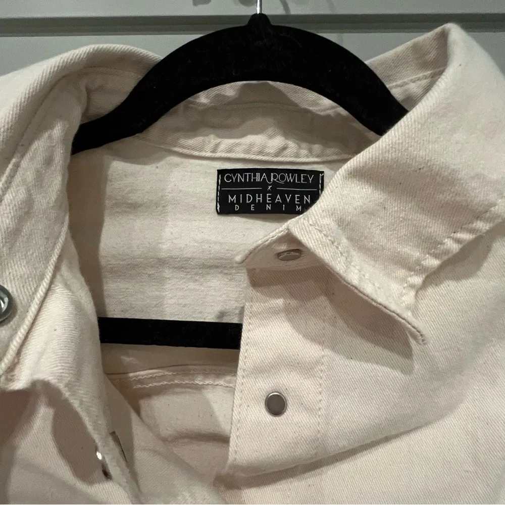 Cynthia Rowley x Midheaven Denim NWT Penelope "Natural" Shirt Jacket - Image 5