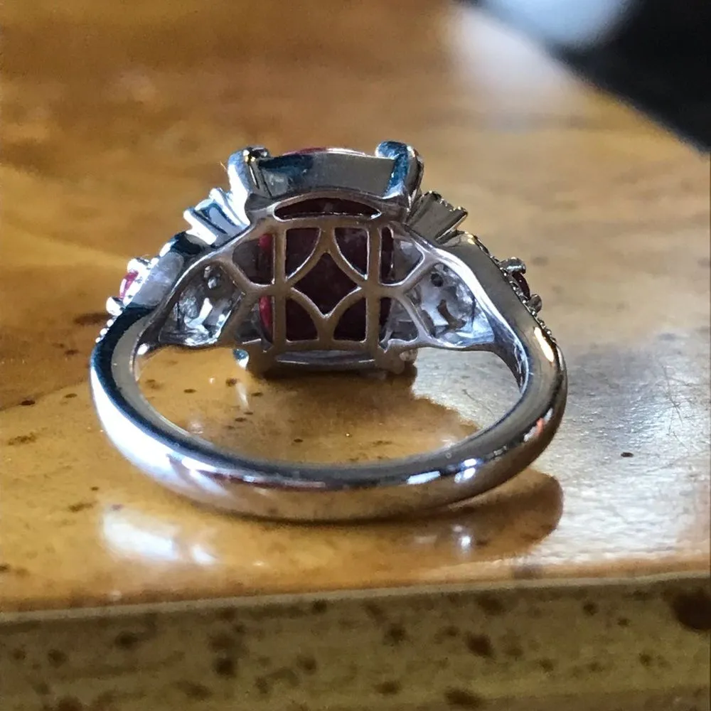 Norwegian Thulite Sterling Silver Ring Size 6 Pink - Image 7