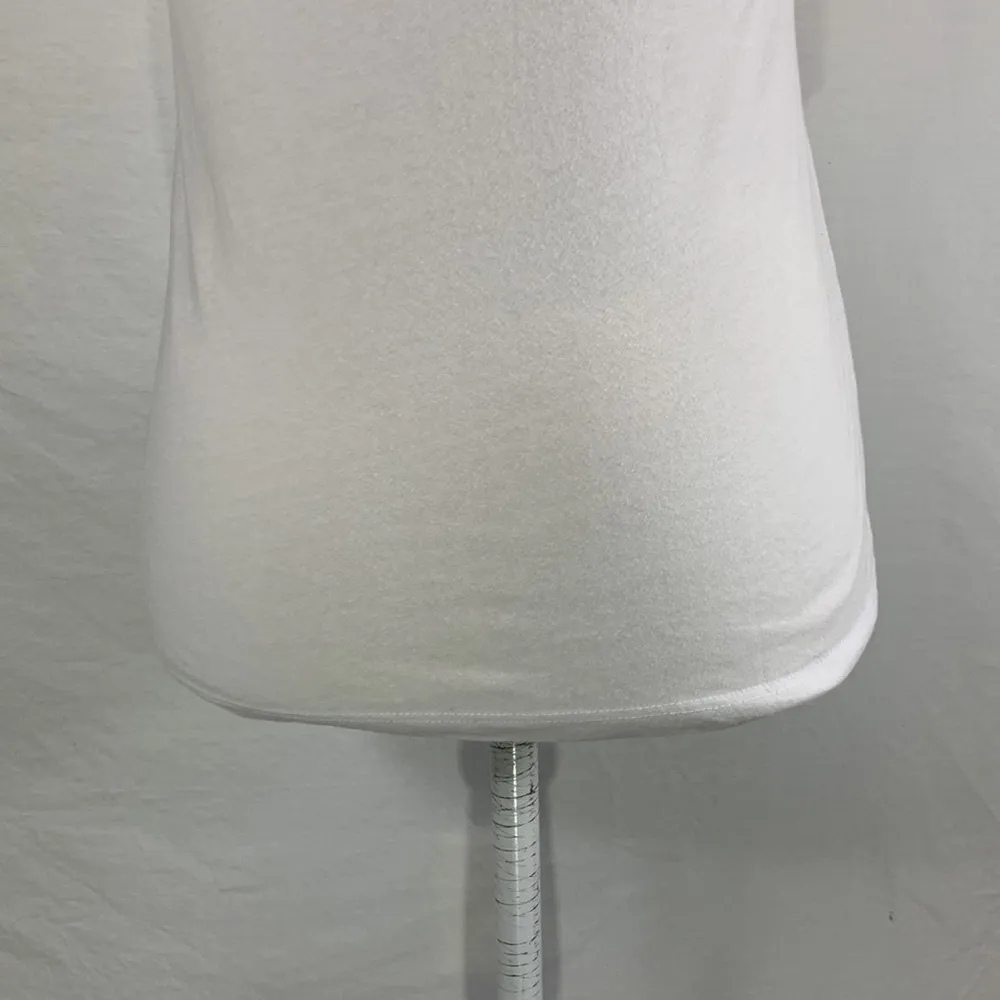 Fox V-neck Geometric Print White Tee Size XS - Image 9