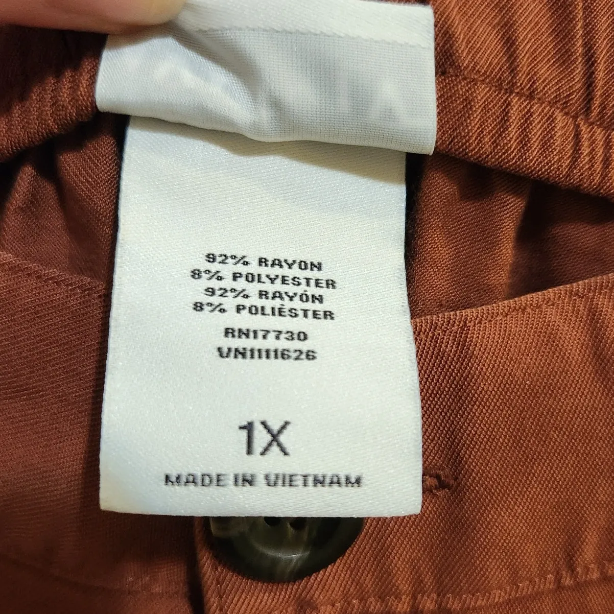 Ava & Viv Brown Elastic Waist Classic High Rise Bermuda Casual Short Size 1X - Image 4