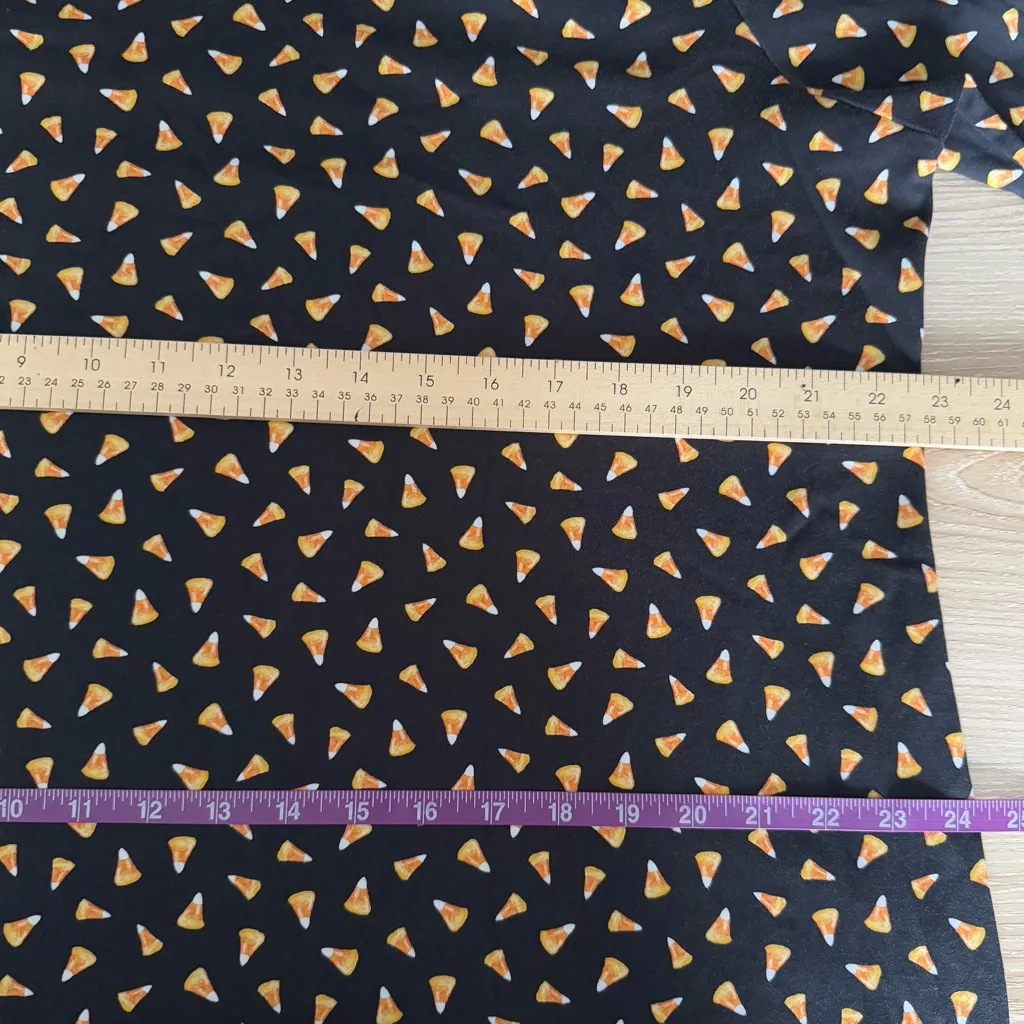 Land's End 1X Candy Cane Nightgown Sleep Black Novelty Halloween Festive Cotton - Image 5