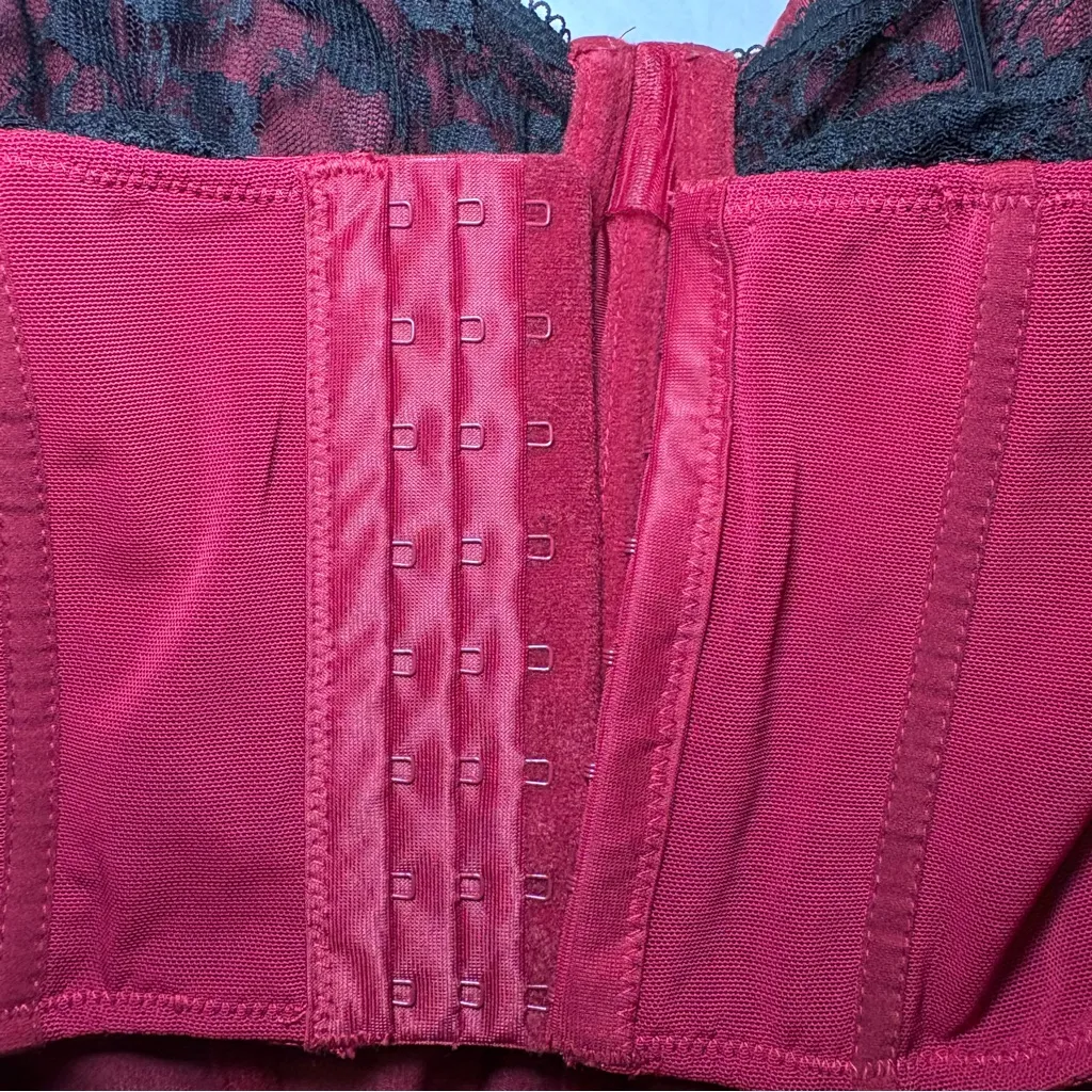 Garage NWT Sabrina Peek-A-Boo Bustier Top Large Lace Corset Sexy - Image 11