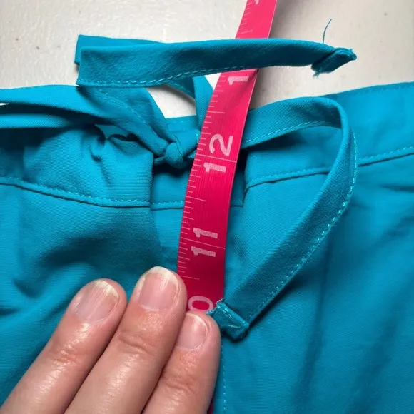 L.L. Bean Blue Supplex Nylon Drawstring Shorts Lining‎ Pockets Large Active - Image 9