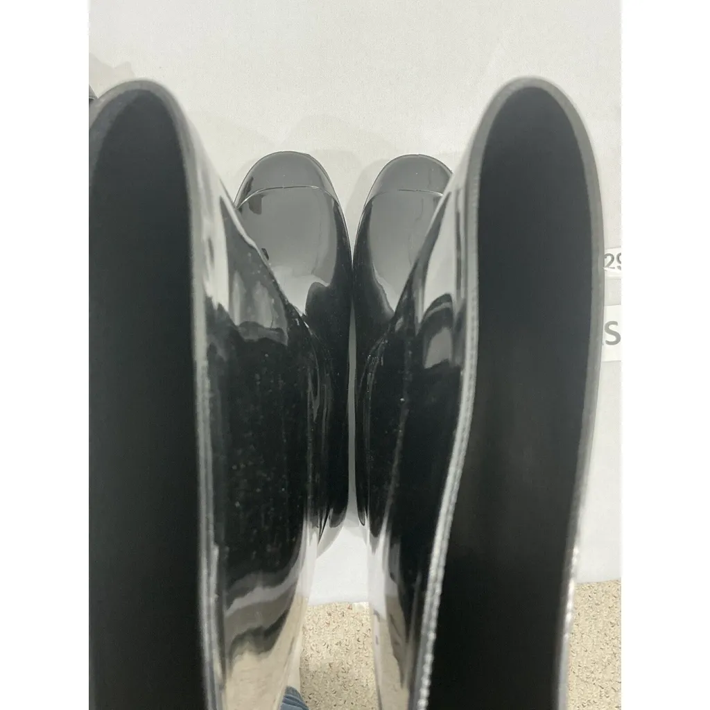 Womans Time & Tru Size 8 Pull On Black Rubber Tall Rain Boots NWOT - Image 6