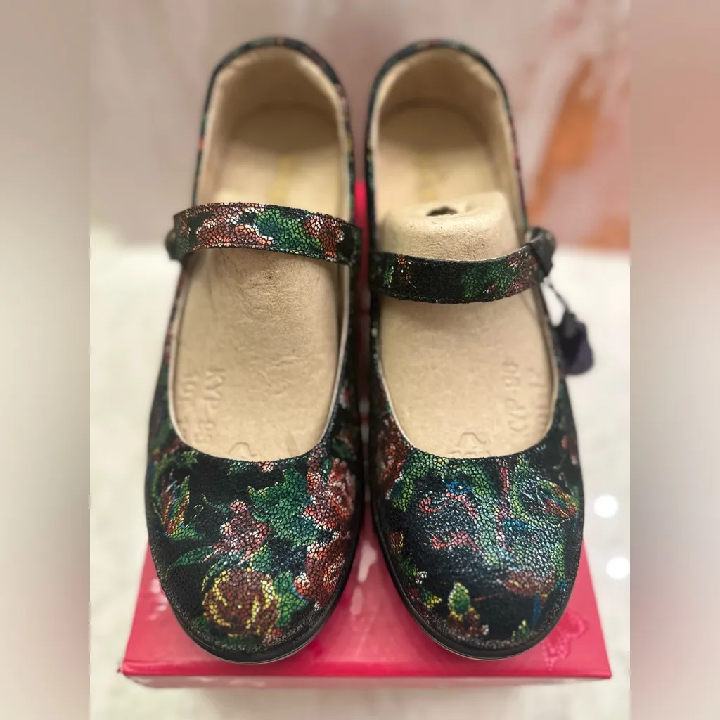 Alegria Flair Winter Garden Mary Jane Wedge Pumps Women's Size 12/EU 42 Leather - Image 5