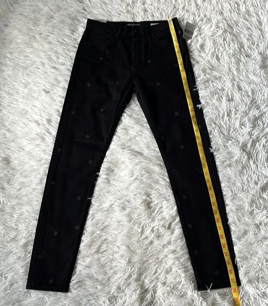 Mavi Jeans Co. Lucy High rise Super skinny Jeans star print black size 27 Nwt - Image 6