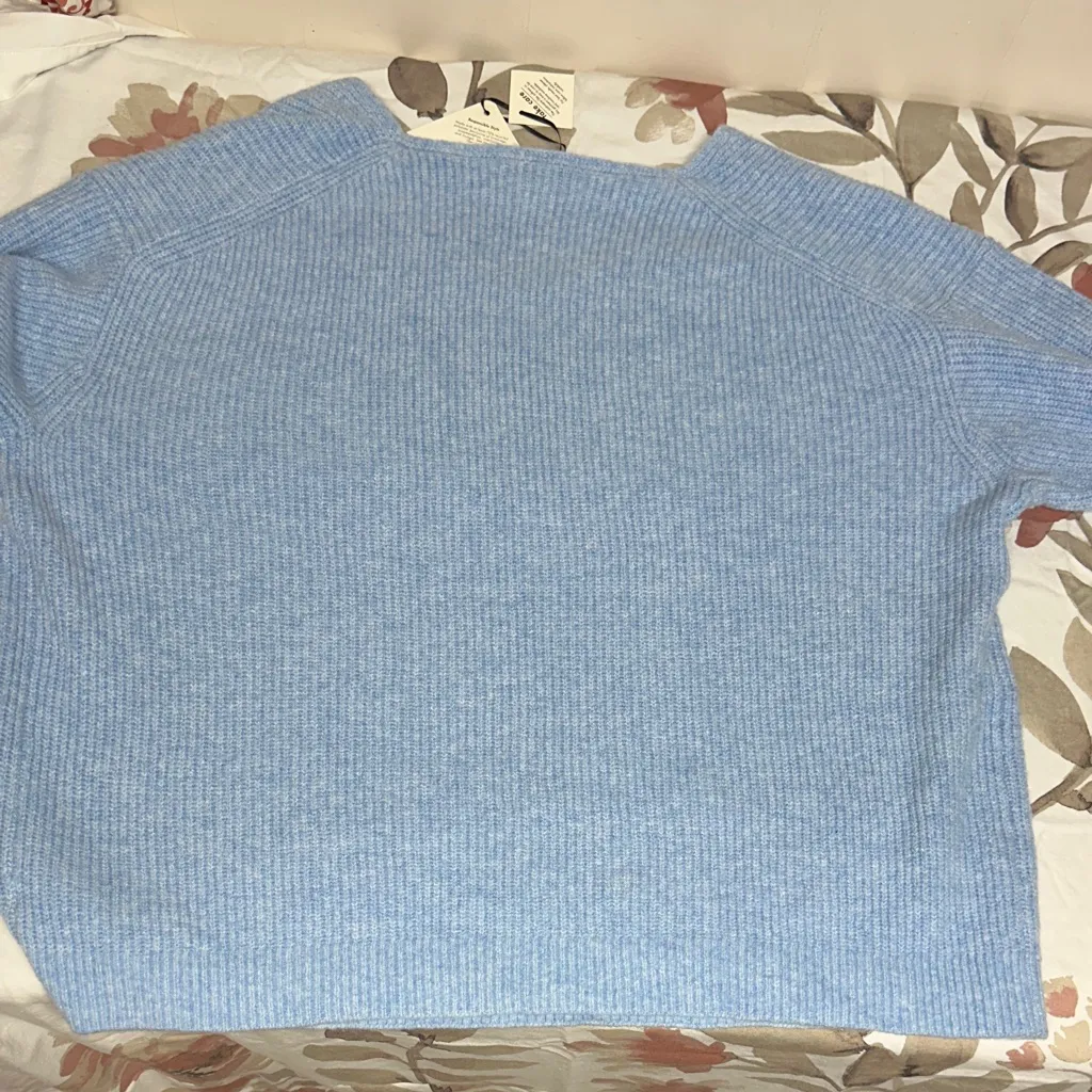 Ava & Viv  Sky Blue Knit Oversized Sweater Super Soft - Image 5