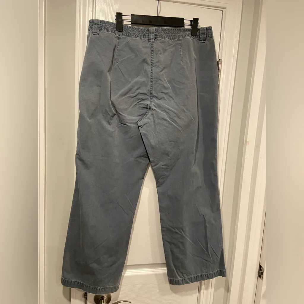 L.L. Bean Size 16P Blue Rip Stop Outdoor Hiking Pants Straight Leg Zip Up - Image 6