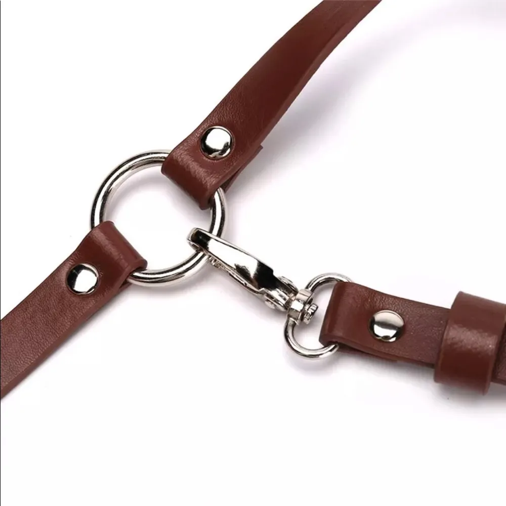 Brown Steampunk O Ring Harness Festival New - Image 4