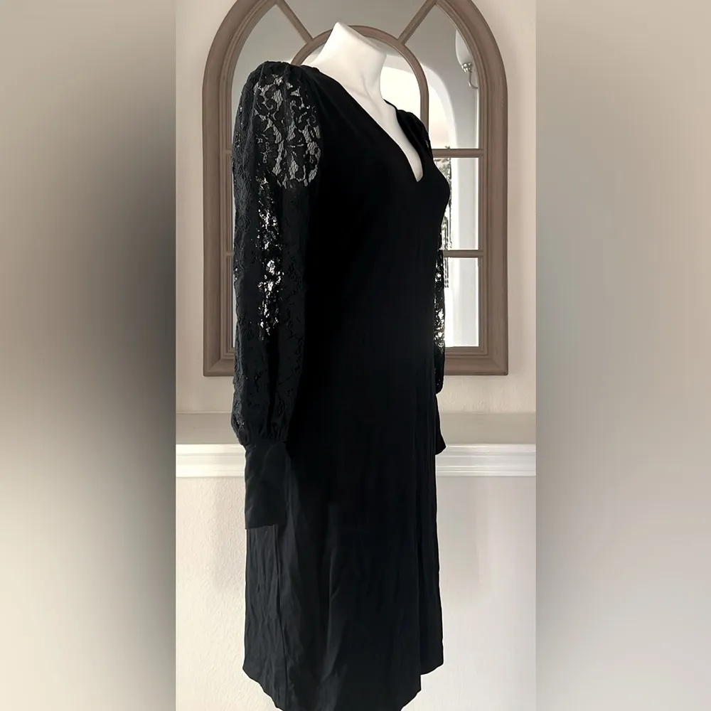 Karen Kane Lace V-Neck Midi Dress in Black, Size M New w/Tag $158 - Image 9